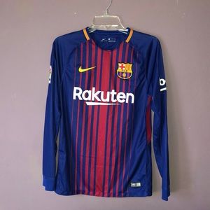Nike FC Barcelona 2017/18 mens long sleeve soccer